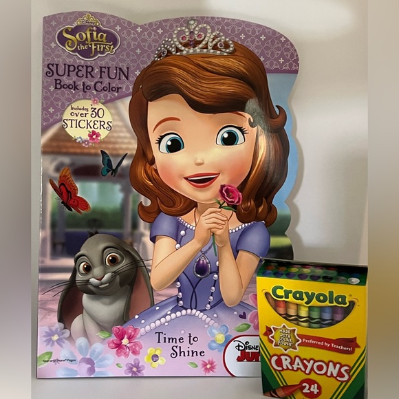 NEW- Bundle - Coloring Book + 24 Crayolas - Picture 1 of 15